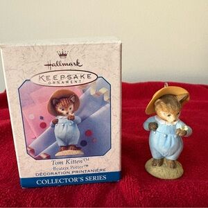 Hallmark Keepsake Ornament featuring Tom Kitten from the Beatrix Potter series.